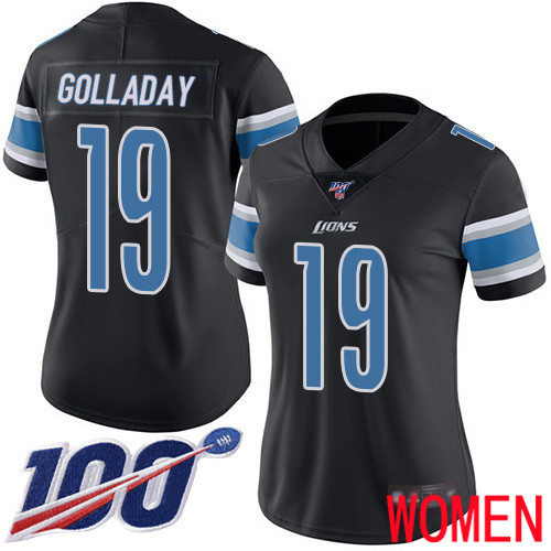 Detroit Lions Limited Black Women Kenny Golladay Jersey NFL Football 19 100th Season Rush Vapor Untouchable